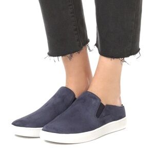 Vince Verrell Suede Slip-On Slide Sneaker in Deep Blue